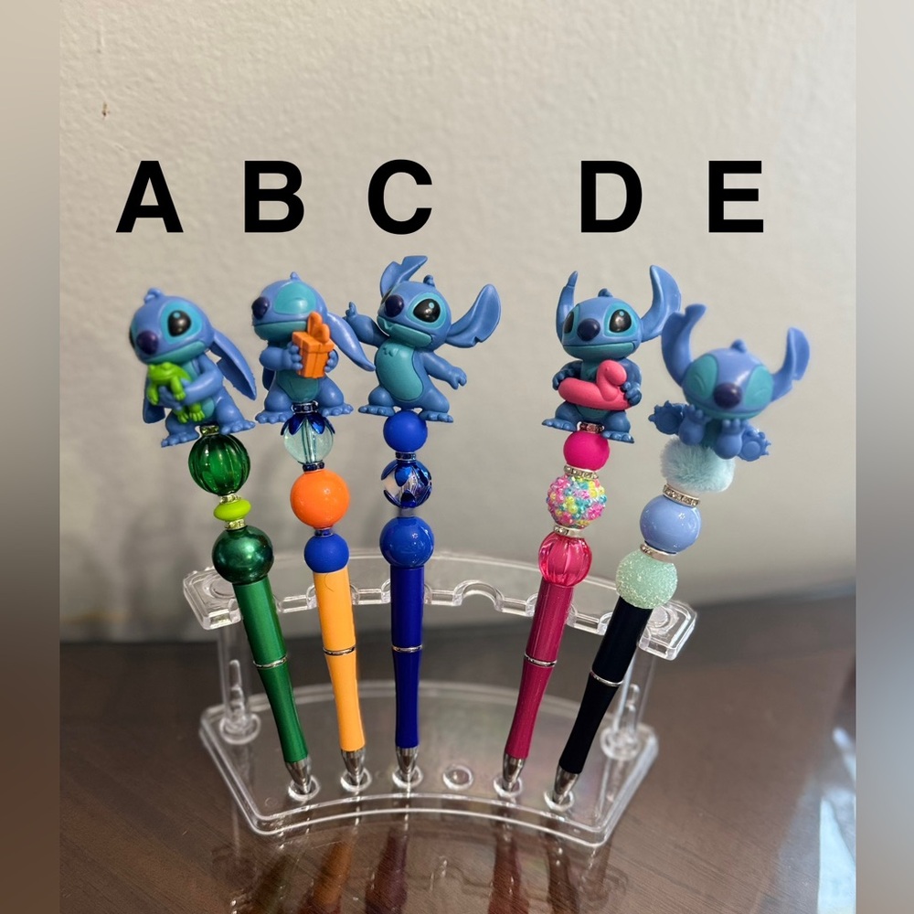 🌺Stitch Character Beadable Pens